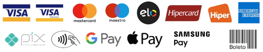 Bandeiras de Cartões Aceitas